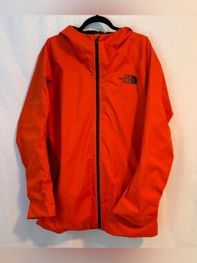 The North Face Men’s Orange Hooded Rain Jacket/Shell ~ Sz M Hike, Ski, Layering